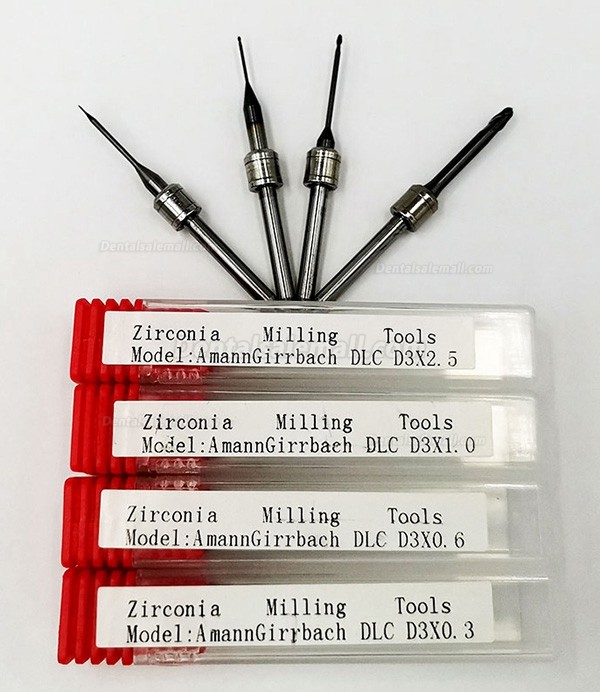 Dental Milling Burs For Zirconia Block Discs PMMA WAX Fit Amann Girrbach Ceramill Motion 2